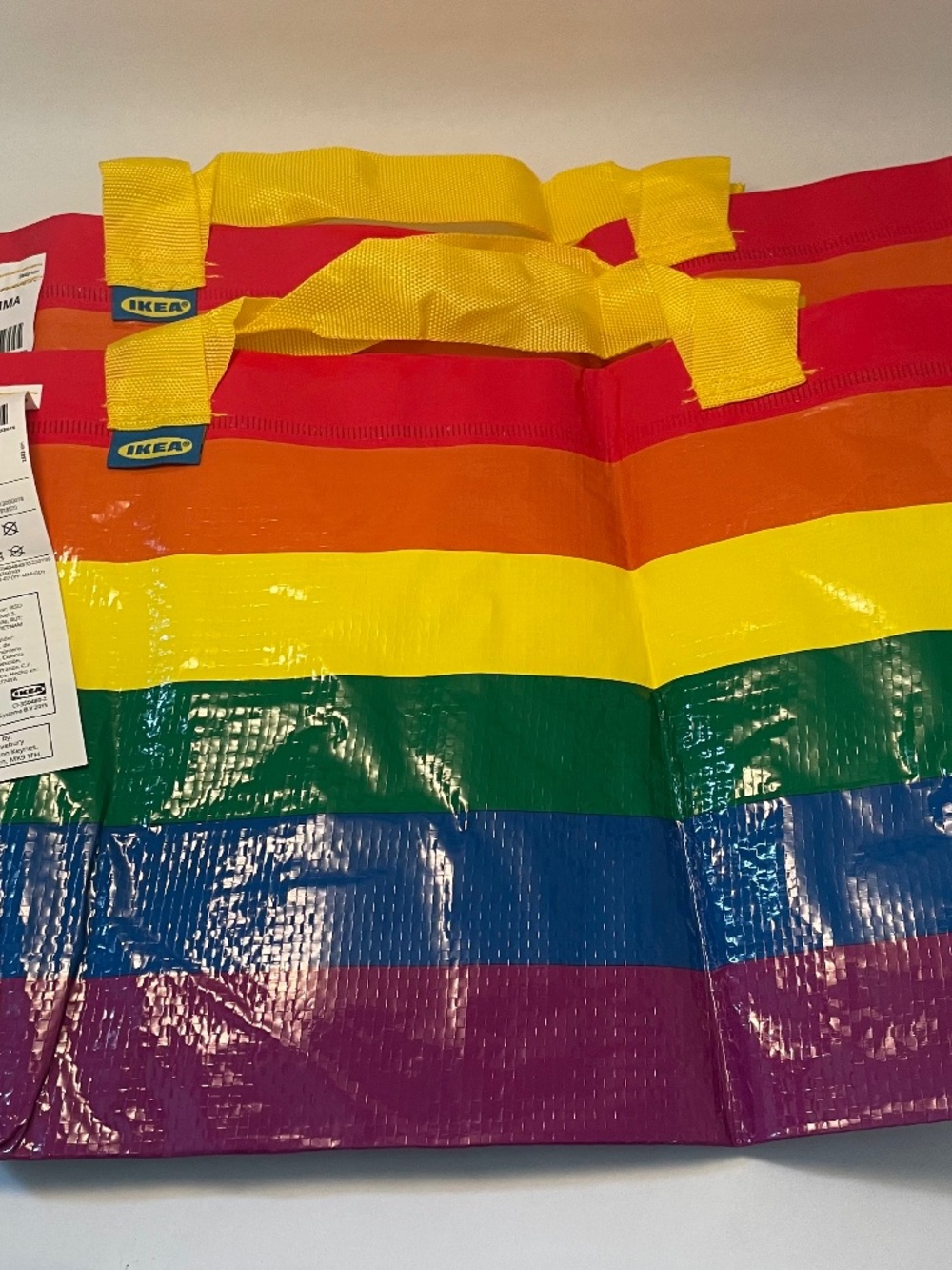 2 IKEA Storstomma Rainbow 🌈 Pride Mini Tote Bags New with Tag (NWT) 27cm x 27cm